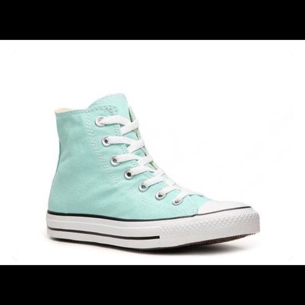 Teal high top Converse 7